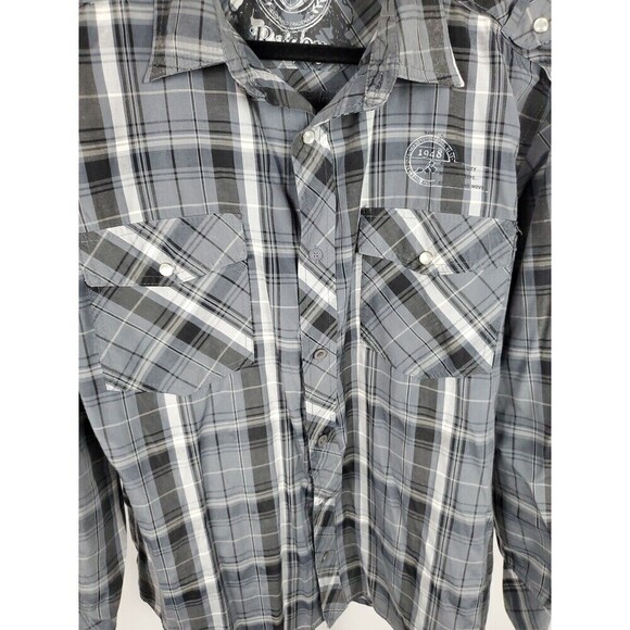 1948 Raider Jean Co Plaid Western Shirt Size Large Pearl Snap Button Down Shirt - Picture 3 of 7
